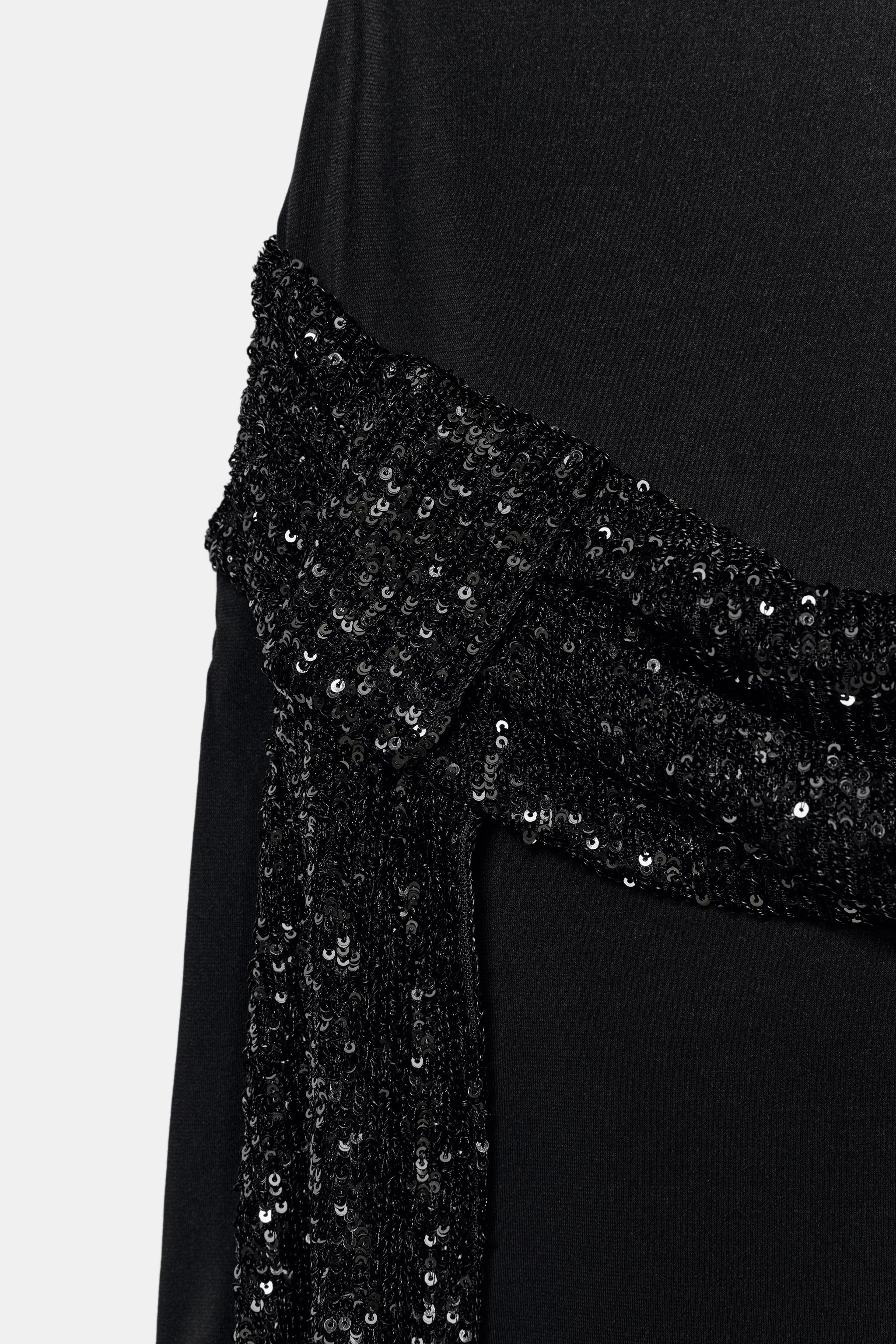 SEQUIN SASH MINI DRESS